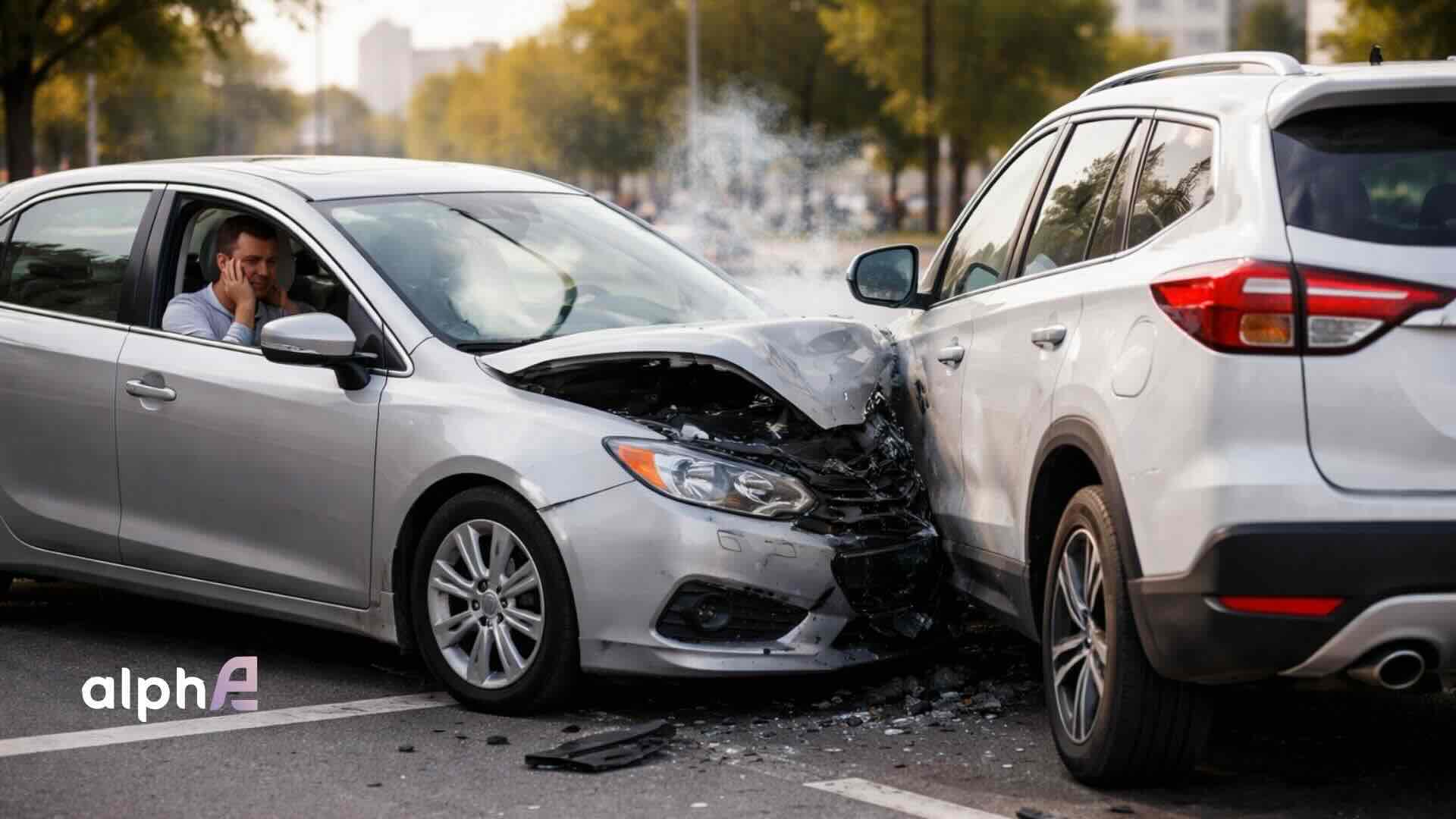 car accident scene related to traumatic brain injury personal injury case