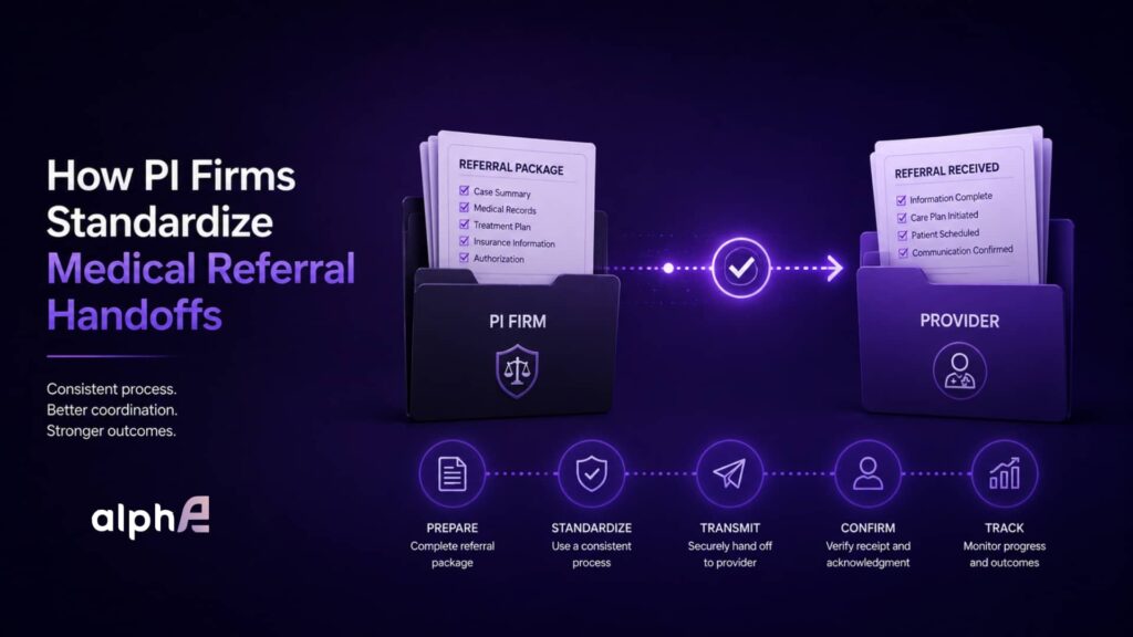 Medical Referral Handoff Process for PI Firms