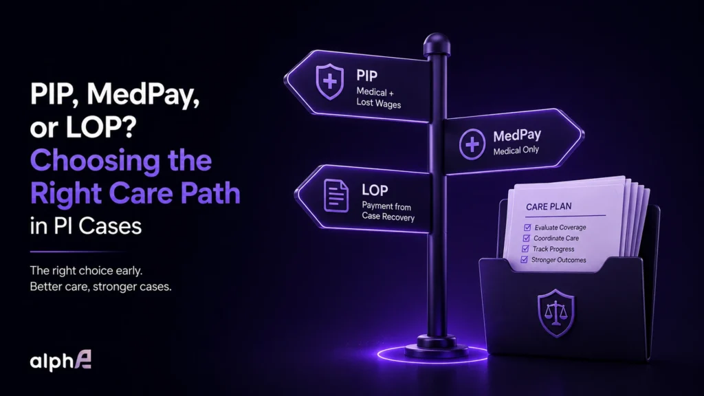 PIP, MedPay, or LOP Choosing the Right Care Path in PI Cases